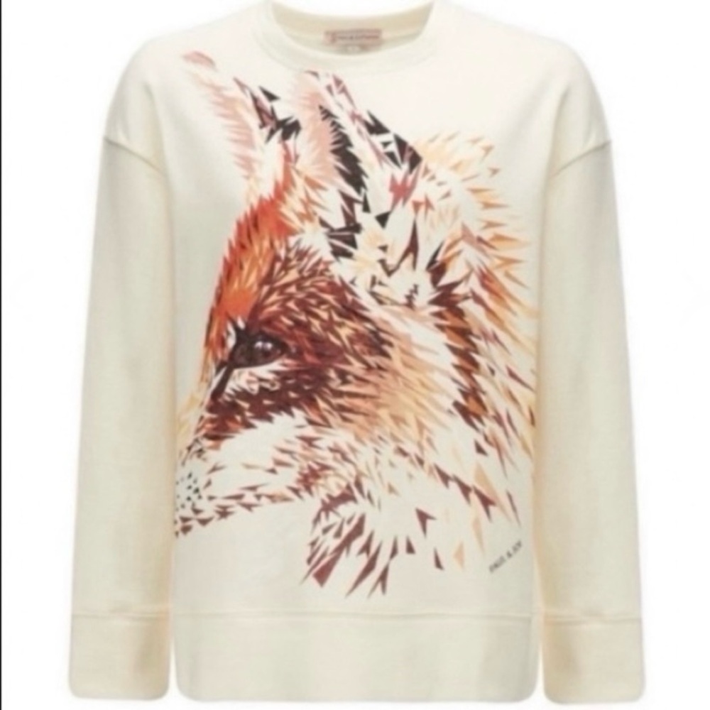 Paul & Joe Sister - Foxtrot Sweatshirt Cream - Designer Size 1 (EU36) - Like New